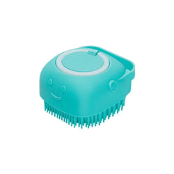 Brosse de Bain et Massage pour Chien et Chat – Silicone Doux avec Distributeur de Shampooing